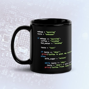 Python Developer Mug, Funny Coder Gift, Coding Coffee Cup, Software Engineer Mug