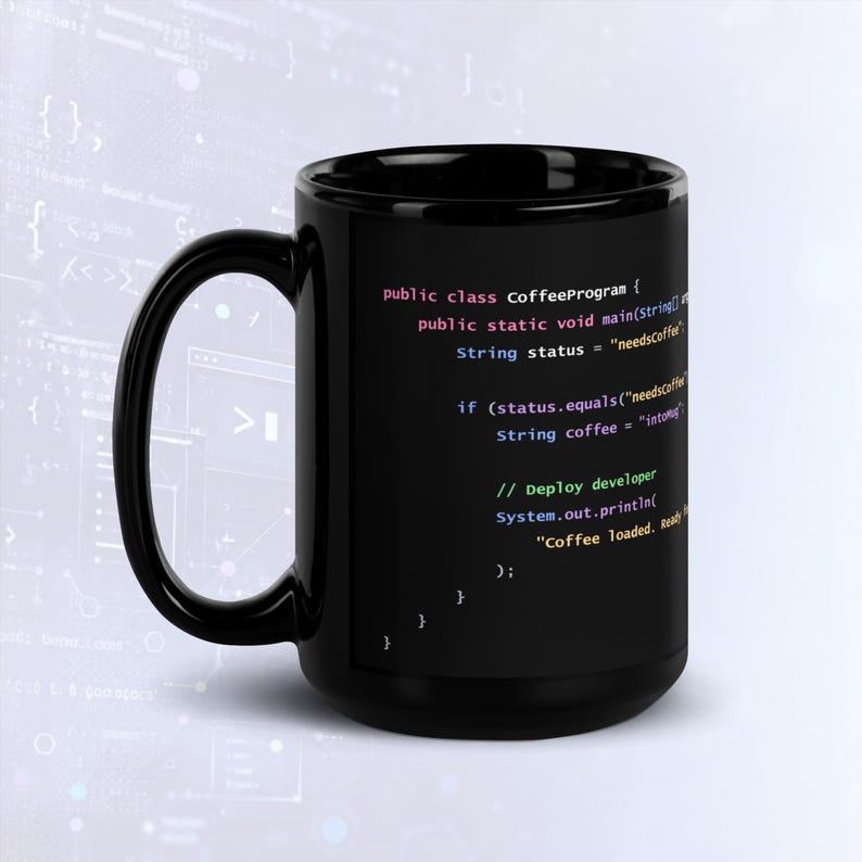 Java Programmer Coffee Mug, Funny Developer Gift, Software Engineer Coding Mug, Coffee Lover Coder Cup, Java Developer Gift image 4