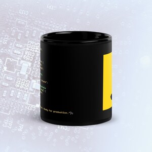 Java Script Coffee Preparation Code Dark Mode Mug, Funny Programmer Mug bild 3