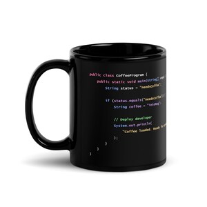 Java Programmer Coffee Mug, Funny Developer Gift, Software Engineer Coding Mug, Coffee Lover Coder Cup, Java Developer Gift