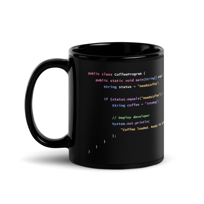 Java Programmer Coffee Mug, Funny Developer Gift, Software Engineer Coding Mug, Coffee Lover Coder Cup, Java Developer Gift