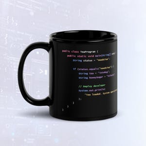 Kubek do herbaty dla programisty Java, zabawny prezent dla programisty, kubek dla programisty oprogramowania, kubek dla miłośnika herbaty i programisty, prezent dla programisty Java