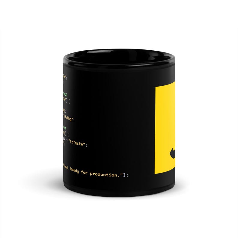 Java Script Tea Preparation Code Dark Mode Mug