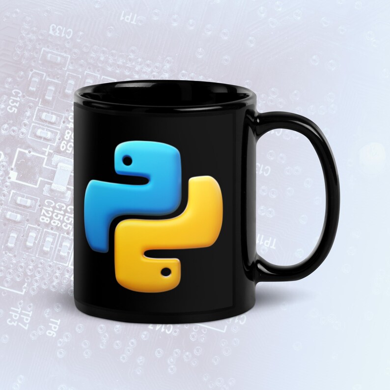 Python Tea Preparation Code Dark Mode Mug, Funny Programmer Mug afbeelding 2