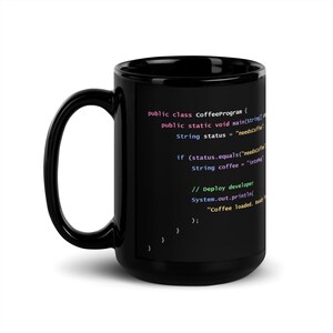 Java Programmer Coffee Mug, Funny Developer Gift, Software Engineer Coding Mug, Coffee Lover Coder Cup, Java Developer Gift