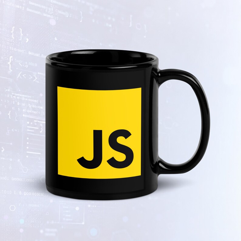 Kubek z kodem Java Script do przygotowywania kawy w trybie ciemnym, zabawny kubek programisty zdjęcie 2