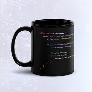Java Programmer Coffee Mug, Funny Developer Gift, Software Engineer Coding Mug, Coffee Lover Coder Cup, Java Developer Gift