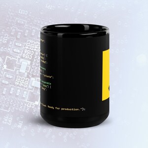 Java Script Coffee Preparation Code Dark Mode Mug, Funny Programmer Mug bild 6