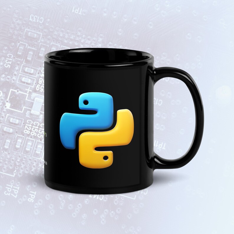 Taza con código de preparación de café en Python, modo oscuro, divertida taza para programadores imagen 2