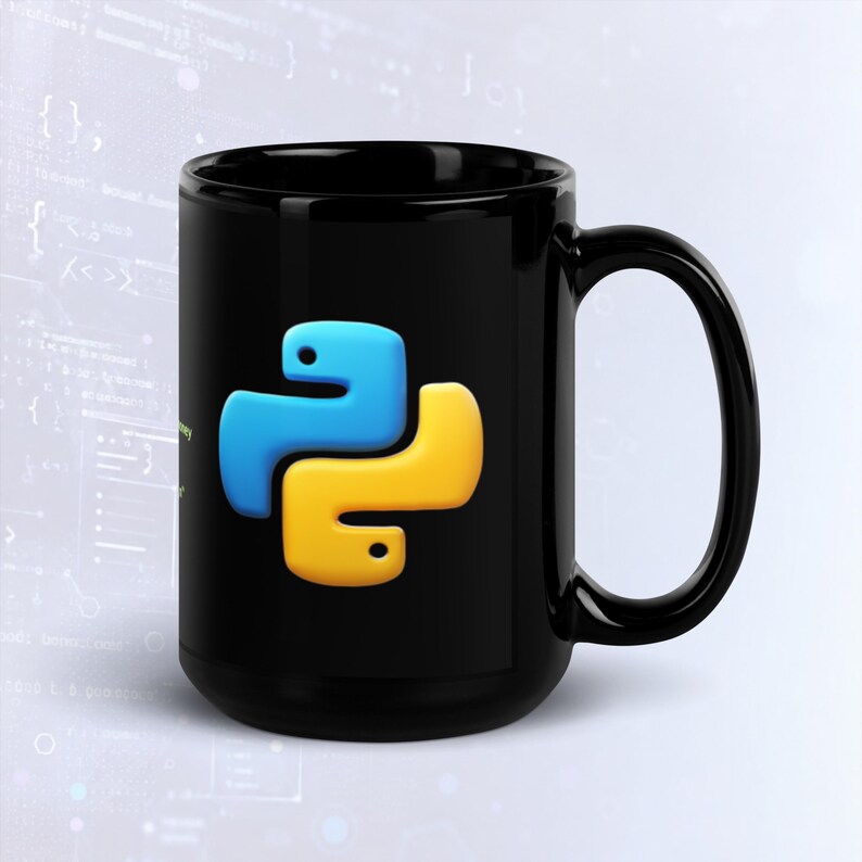 Python Tea Preparation Code Dark Mode Mug, Funny Programmer Mug image 5