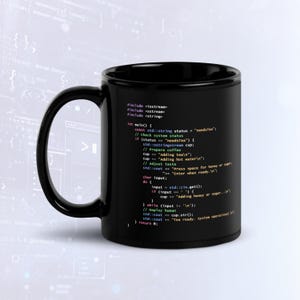C++ Programmer Tea Mug, Funny Developer Gift, Software Engineer Coding Mug, Tea Lover Coder Cup, Computer Science Gift