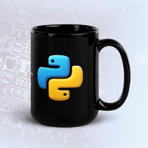 Python Tea Preparation Code Dark Mode Mug, Funny Programmer Mug afbeelding 5