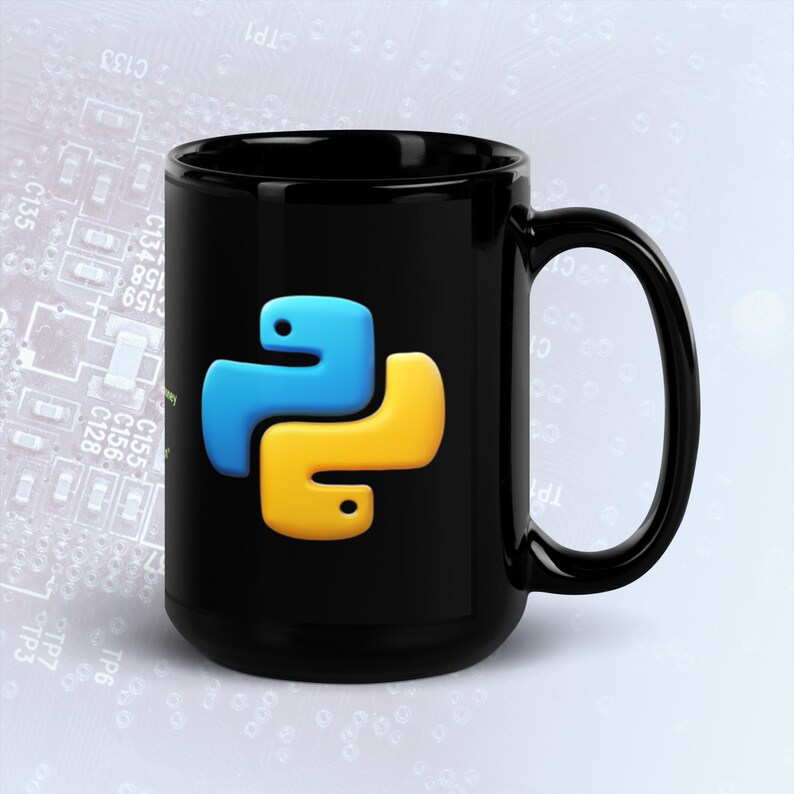 Python Tea Preparation Code Dark Mode Mug, Funny Programmer Mug afbeelding 5