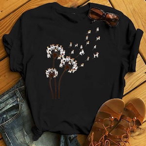 Jack Russell Terrier Dandelion Dog Lovers T-shirt - Prezent dla miłośników psów - Zabawny pies - Koszulka dla zwierząt - Dzień Matki