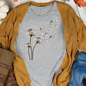Shih Tzu Dog Dandelion Flower Funny Animal Lovers Men Women T-Shirt - Gift for Dog Lovers - Funny Dog - Shih Tzu Lovers - Mother's Day