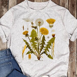 Dandelion Botanical T-  Gift For Plant Lover, Botanical, Plant Lover Shirt, Plant Wizard Pottery - Mother&#39;s Day