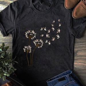 Corgi-Shirt Dandelion Flower Tricolor Corgi Gift for Lover T-Shirt - Gift for Dog Lovers - Funny Dog - Corgi Lovers - Mother's Day