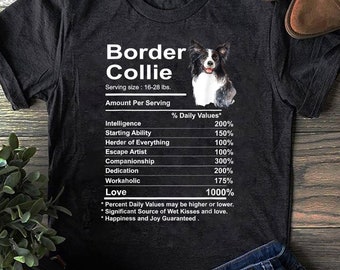 Camiseta con datos divertidos sobre el Border Collie: regalo para mamá perruna