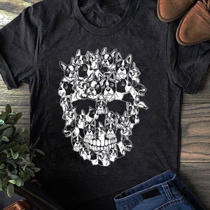 Funny Halloween Costume Skull Boston Terrier Dog Lover T-Shirt - Boston Terrier Lovers,  Gift for Dog Lovers, Funny Boston Terrier