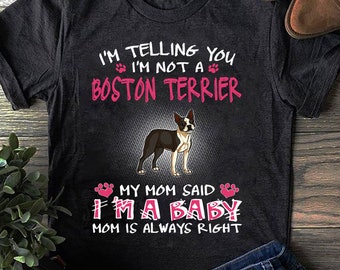 T-shirt drôle de terrier de Boston : cadeau pour amoureux des chiens