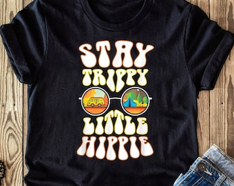 ステイトリッピーリトルヒッピーTシャツ：レトロヒッピーソウルシャツ