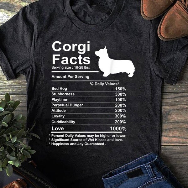 Lustige Corgis Fakten Ernährung Geschenk Cardigan Pembroke Corgis Mama T-Shirt - Geschenk für Hundeliebhaber - Lustiger Hund - Corgis Liebhaber - Muttertag