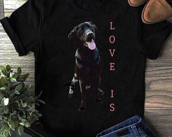 Black Labrador Retriever Shirt: Lab Mom Gift, Unisex Cotton Tee