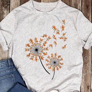 Corgi Flower Fly Dandelion Funny Dog Lover For Mom Men Kids T-Shirt - Corgi Mom - Corgi Lover - Mother&#39;s day