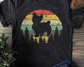Maglietta Yorkshire Terrier: regalo vintage con Yorkshire Terrier al tramonto