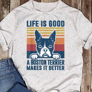 Boston Terrier Gifts For Women Men Boston Terrier Dad Mom T-Shirt - Gift for Dog Lovers - Funny Dog - Boston Terrier Lovers - Mother's Day
