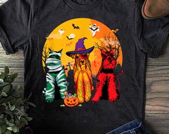 Lustiges Schnauzer-Halloween-Kostüm-Shirt für Hundeliebhaber-T-Shirt - Geschenk für Hundeliebhaber - Lustiger Hund - Schnauzer-Liebhaber, Muttertag