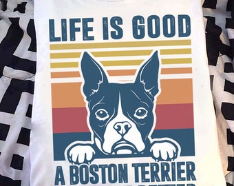 T-shirt Boston Terrier : cadeau amusant pour les amoureux des chiens