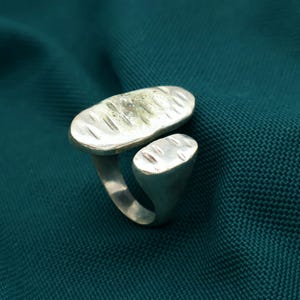 Hammered Brass Chunky Ring: Adjustable Bold Jewelry