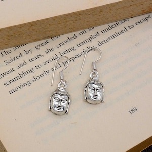 Brass Buddha Dangle Earring: Spiritual Jewelry