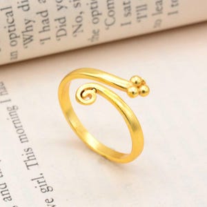 Bypass thumb ring, Adjustable thumb ring, Middle finger ring for women, thumb ring brass, Open ring with adjustable , Valentine day gift.