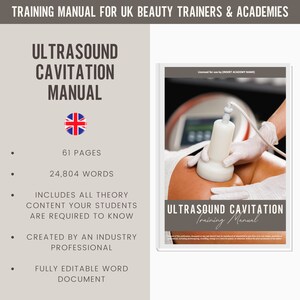 Ultrasound Cavitation Digital Editable Training Manual Guide | Beauty Training Resources | Body Contouring Manual for Training Academies