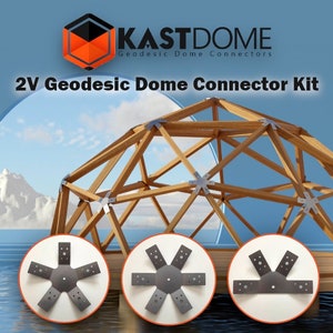 2V Geodesic Dome Connectors Kit - for Greenhouses, Glamping, Roof, Hammocks, Pergolas, Winter gardens, Storage areas, Dome houses