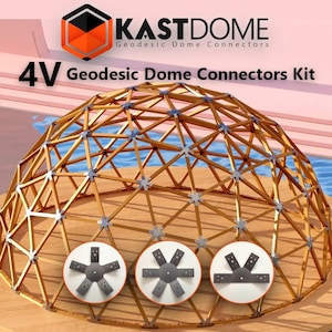 4V geodetische koepelverbindingsset - voor kassen, glamping, daken, hangmatten, pergola's, wintertuinen, opslagruimtes, koepelhuizen