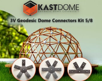 3V Geodesic Dome Connectors Kit 5/8 type - for Greenhouses, Glamping, Roof, Hammocks, Pergolas, Winter gardens, Storage areas, Dome houses