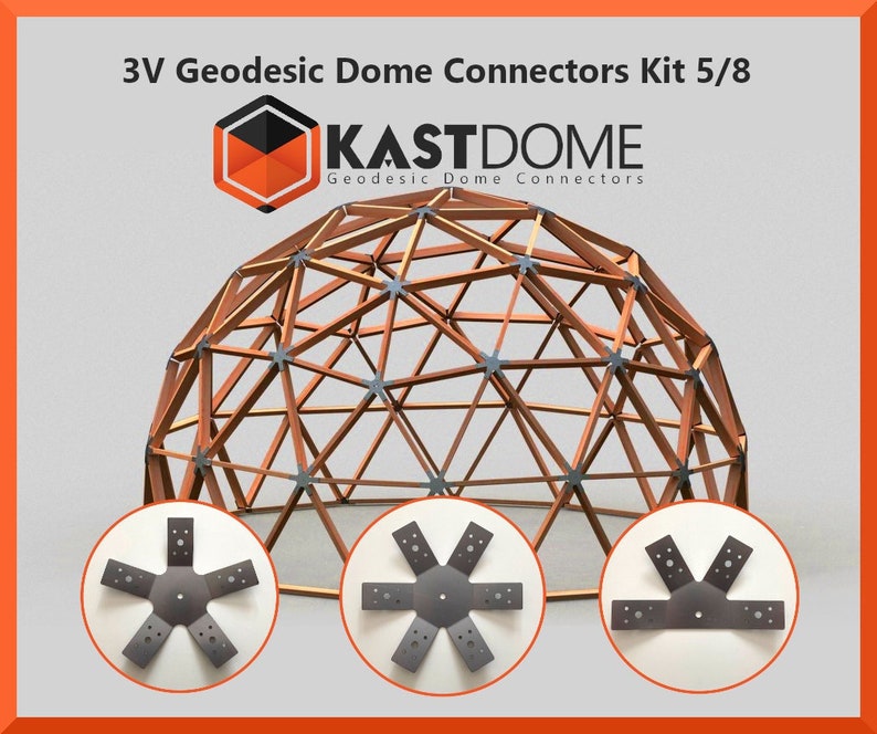 3V Geodesic Dome Connectors Kit 5/8 Type Etsy UK