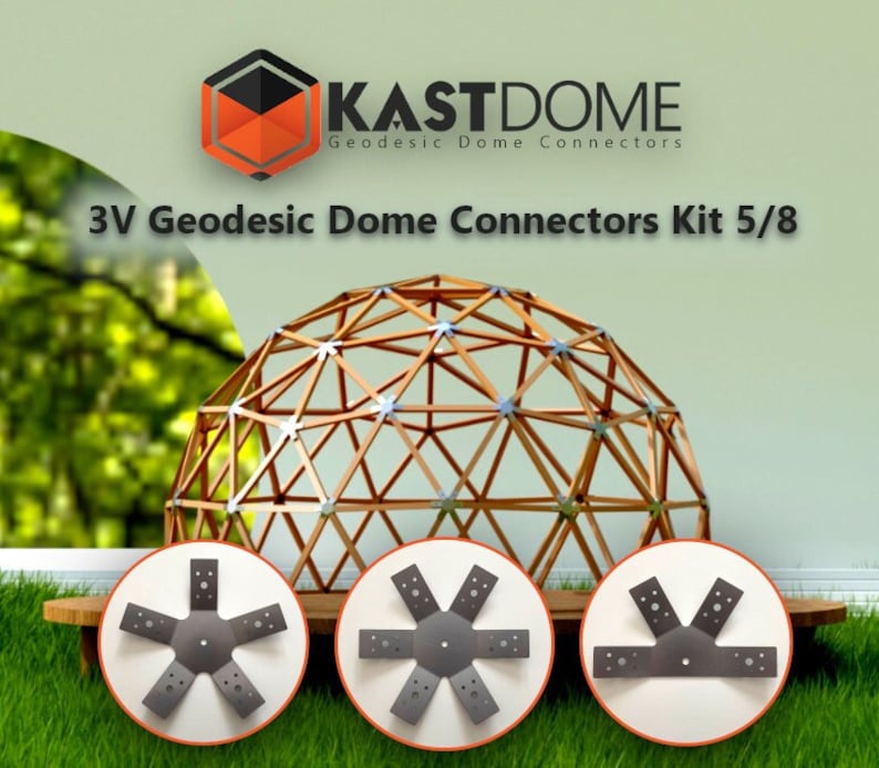 3V Geodesic Dome Connectors Kit 5/8 Type for Greenhouses, Glamping