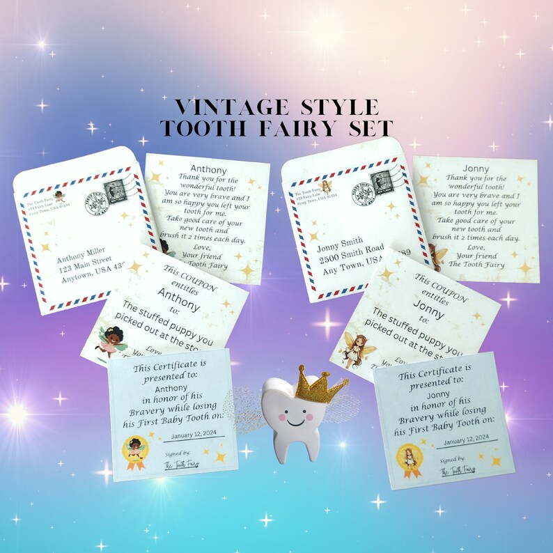 PRINTABLE Tooth Fairy Letter From Tooth Fairy Note Tooth Fairy Receipt ...