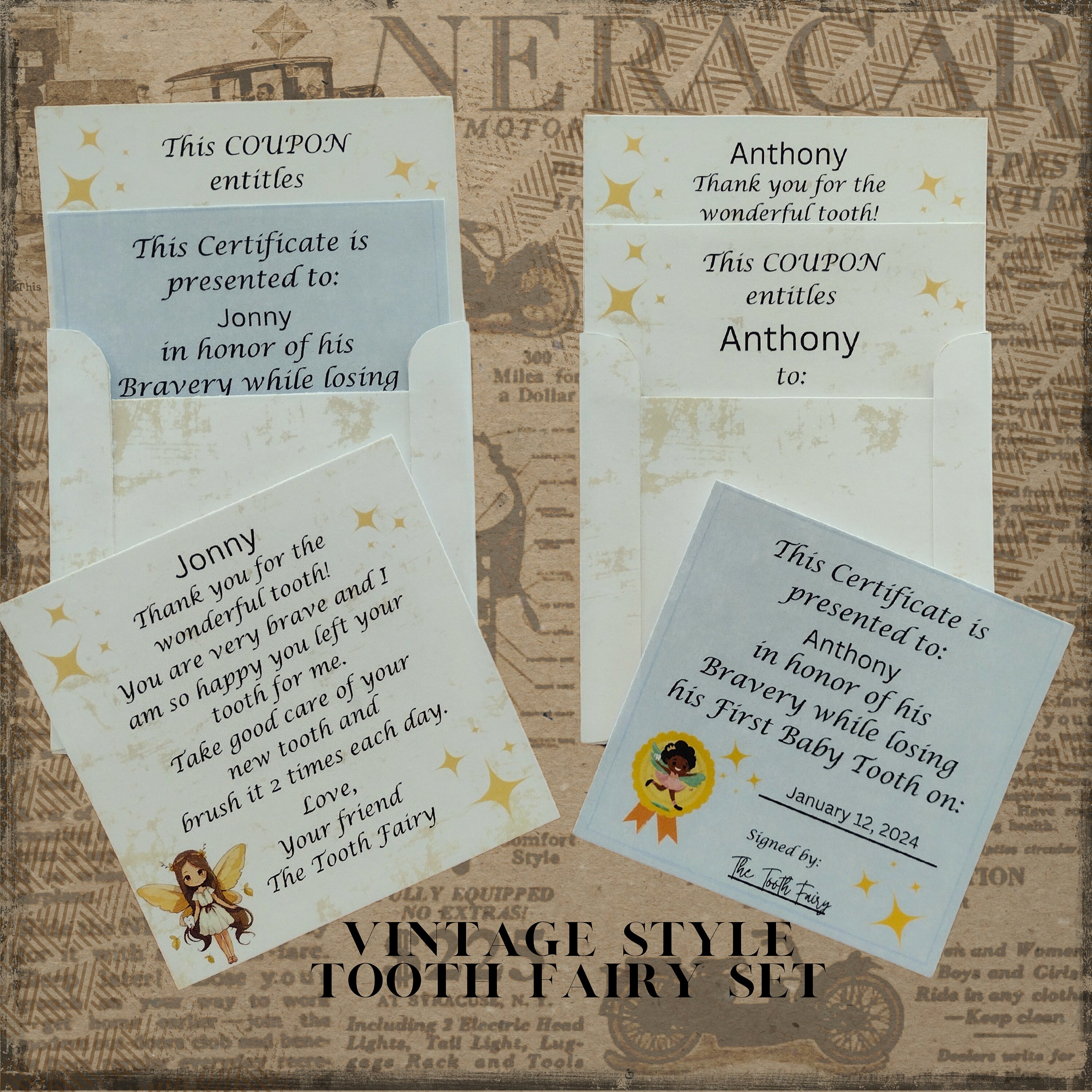PRINTABLE Tooth Fairy Letter From Tooth Fairy Note Tooth Fairy Receipt ...