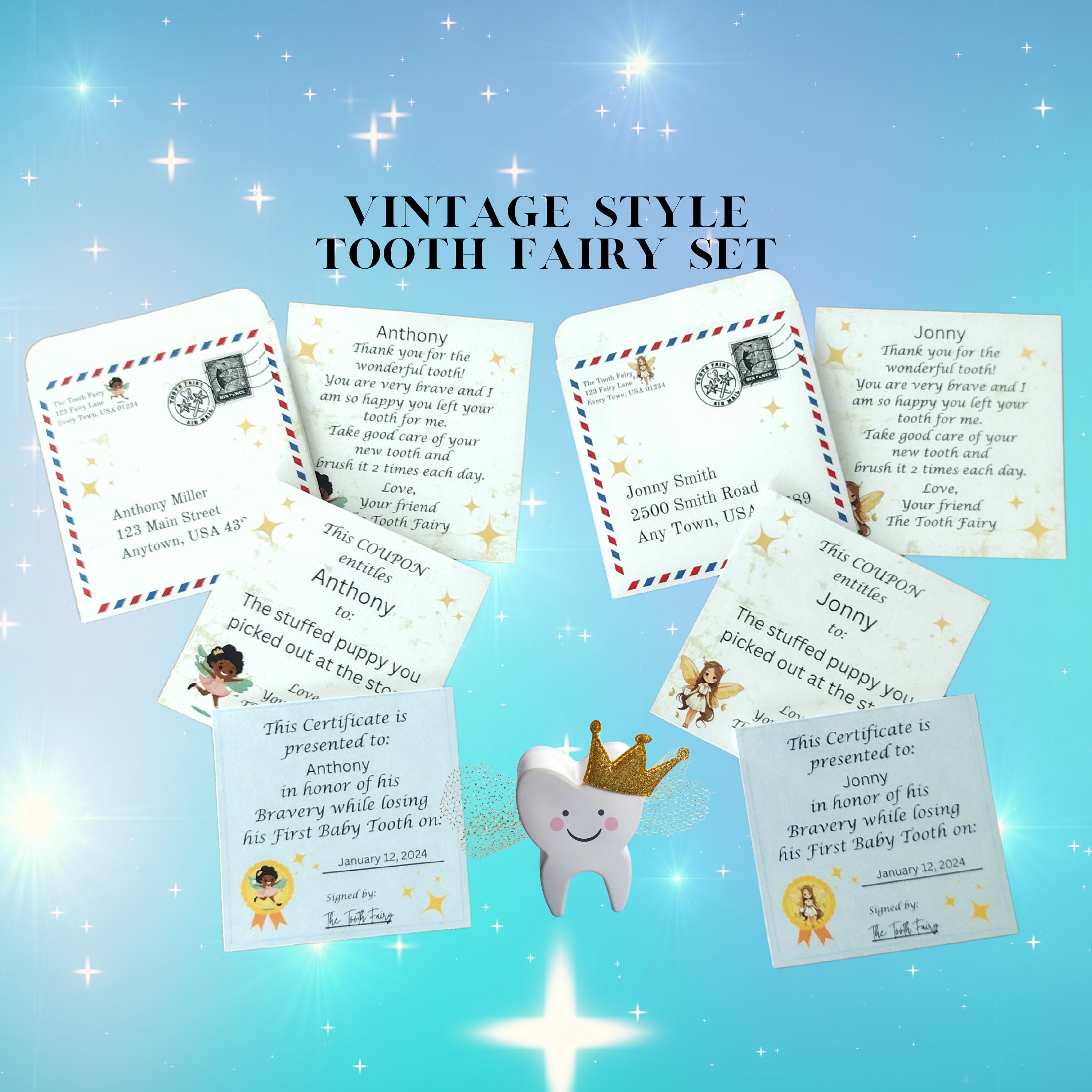 PRINTABLE Tooth Fairy Letter From Tooth Fairy Note Tooth Fairy Receipt ...