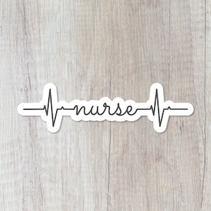Durable & Glossy Nurse Water Bottle Sticker, Waterproof, Medical, Nursing, Small