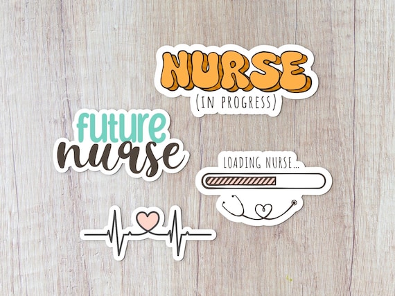 Durable & Glossy Future Nurse Stickers for Nursing Students, Waterproof, for Water Bottles, Laptops, Notebooks and More
