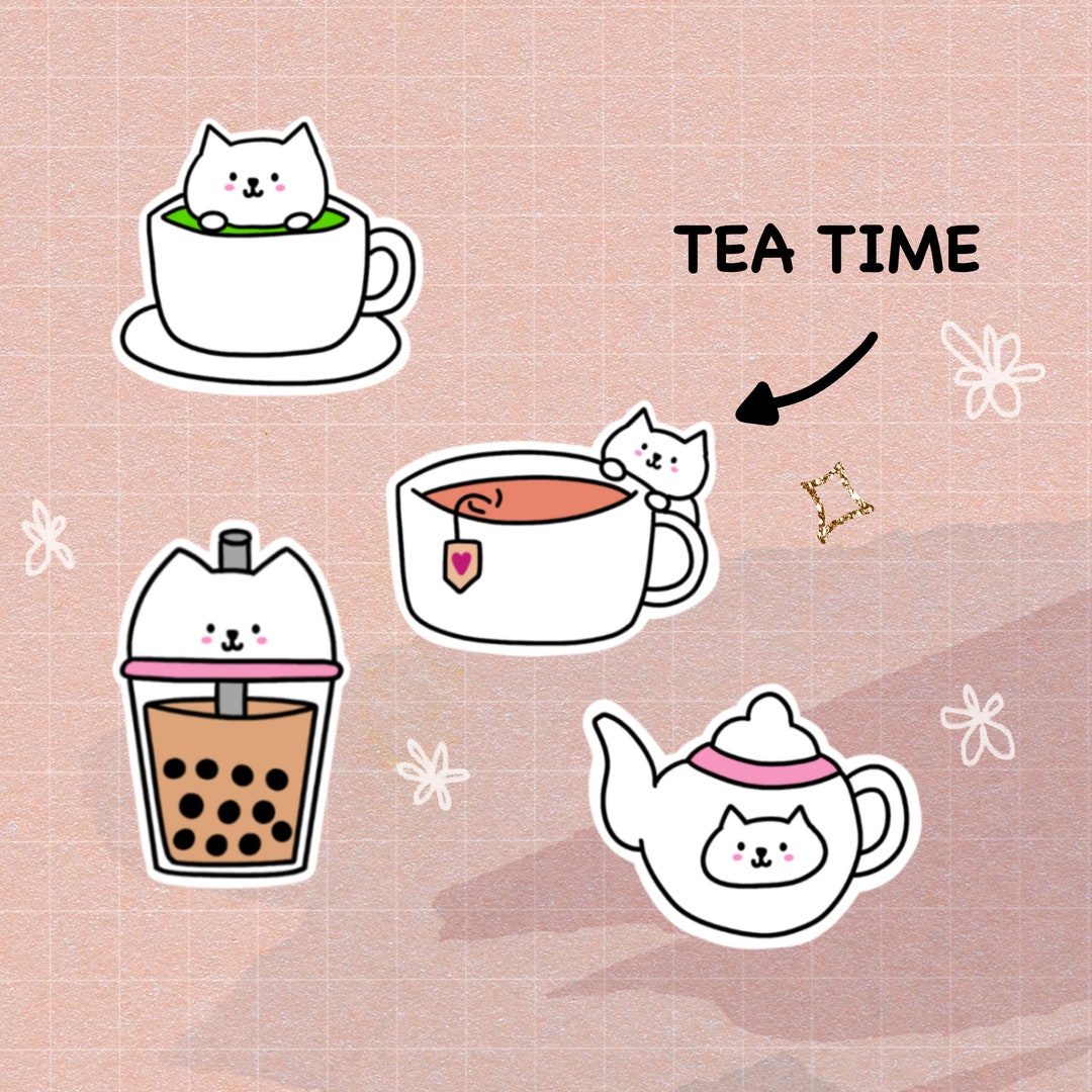 Tea Bubbletea Boba Matcha Stickers Cute Planner Stickers Bullet Journal ...