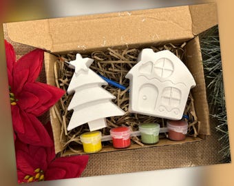 Christmas Mini Painting Kit: Kids' Holiday Activity Box