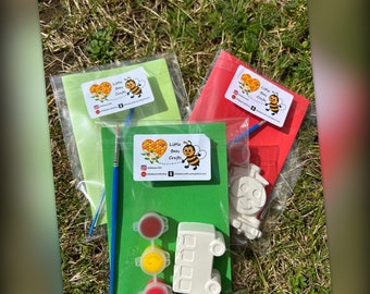 Transport Theme Plaster Kit (6 Different Shapes Available) - Party Favour Bag - Kids Fun Activity - Paint Kit