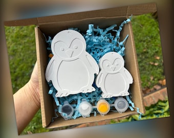 Penguin Painting Kit: DIY Craft Activity - Home Decor